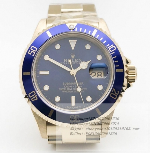 ROLEX ROLSUB0482A - Sub 16618 Re SS/SS Blue BPF VR3135