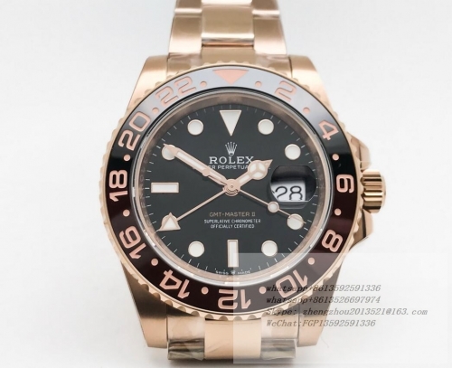 ROLEX ROLGMT0303C - GMT II 126715CHNR RG/RG Blk BPF SH3285 CHS