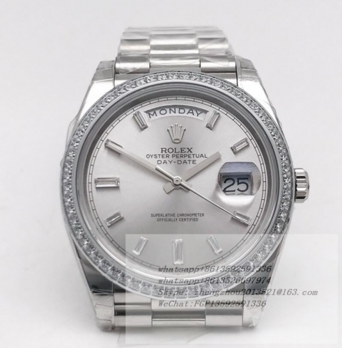 ROLEX  RDD0283H RDD0283H - DayDate 40mm Flt Dia SS/SS Silv/Dia GSF A2836 Mod