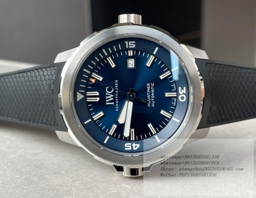 IWC Aquatimer SS IW3290 V6SF 1:1 Best Edition Blue Dial on rubber Bracelet A2892