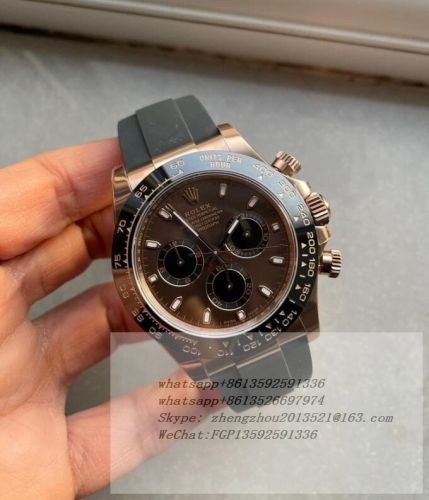 rolex DAYTONA 116515 BTF 1:1 BEST EDITION BROWN DIAL ON OYSTERFLEX RUBBER STRAP SA4130 V2