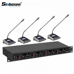 Sinbosen UR-6004  high quality professional wireless one for four conference microphone for meeting