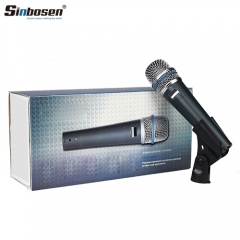 Microfone cardióide dinâmico de mão profissional Sinbosen BETA57A com fio