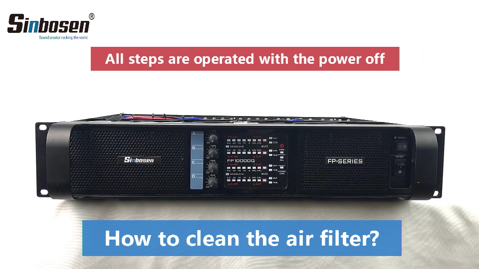 Why do you need to clean the air filter of the amplifier?
