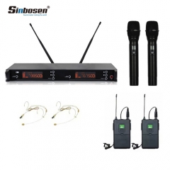 Sinbosen double channel high quality professional handheld wireless microphone SU-39