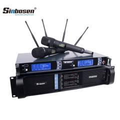 Amplificador de potencia profesional Sinbosen New Group Fp10000q con micrófono inalámbrico Skm9000