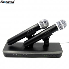 Microfone sem fio Sinbosen Professional L-88 / P-58 780-822 MHz Microfone UHF de palco para karaokê