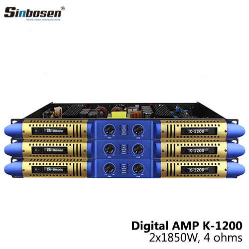 Sinbosen K-1200 1200W 1U class D 2 channel home audio amp digital amplifier