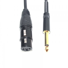 Sistema de sonido de audio de 6,35 mm Cable de micrófono XLR hembra de bajo ruido