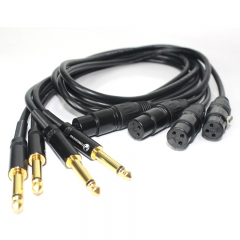 Sinbosen 6.35mm Audio Sound System Female XLR Low Noise Microphone Cable