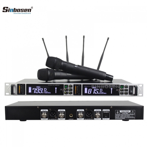 Sinbosen AXT200S condenser UHF dual channel handheld digital wireless microphone