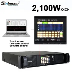 Sinbosen DSP10000Q 4 channel dsp amplifier remote computer control