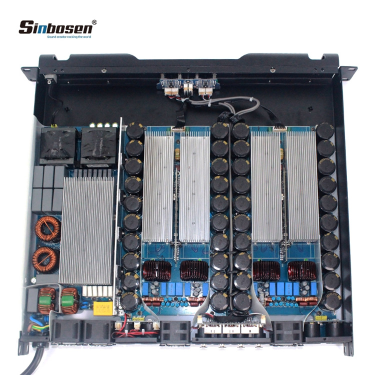 Sinbosen K4-1400 1U Amplificador de potencia digital de 4 canales