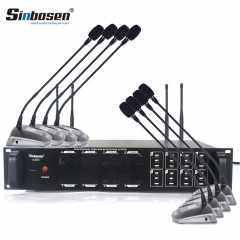 Sinbosen UHF-Funkkonferenzmikrofon S-800 1 für 8 professionelle Desktop-Handheld-Schwanenhalsmikrofone
