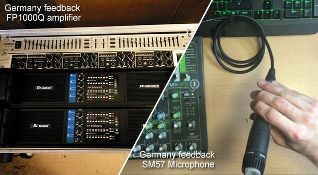 Feedback do cliente alemão Amplificador de potência FP10000Q e microfone com fio SM57