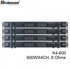 Sinbosen 4 channel 600w K4-600 K2-600 power mixer amplifier digital system for ktv club