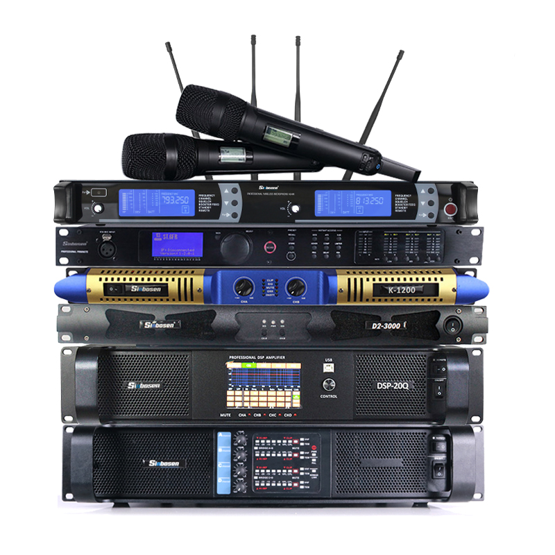 The correct sequence of turning on and off audio equipment