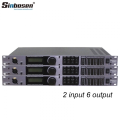 Sinbosen 2 em 6 de processador de áudio digital profissional
