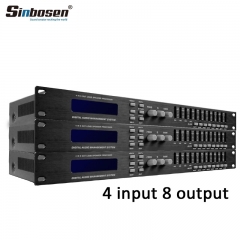 Divisor de processador de alto-falante digital Sinbosen DP448 4 em 8 saídas