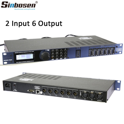 Processador digital crossover 2 em 6 saídas Sinbosen 260