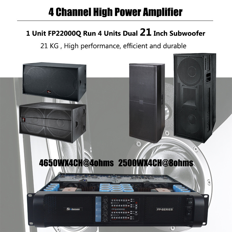 4 Double Subwoofer 18 pouces S-218 + Test avec amplificateur de puissance FP20000Q FP22000Q Sinbosenaudio