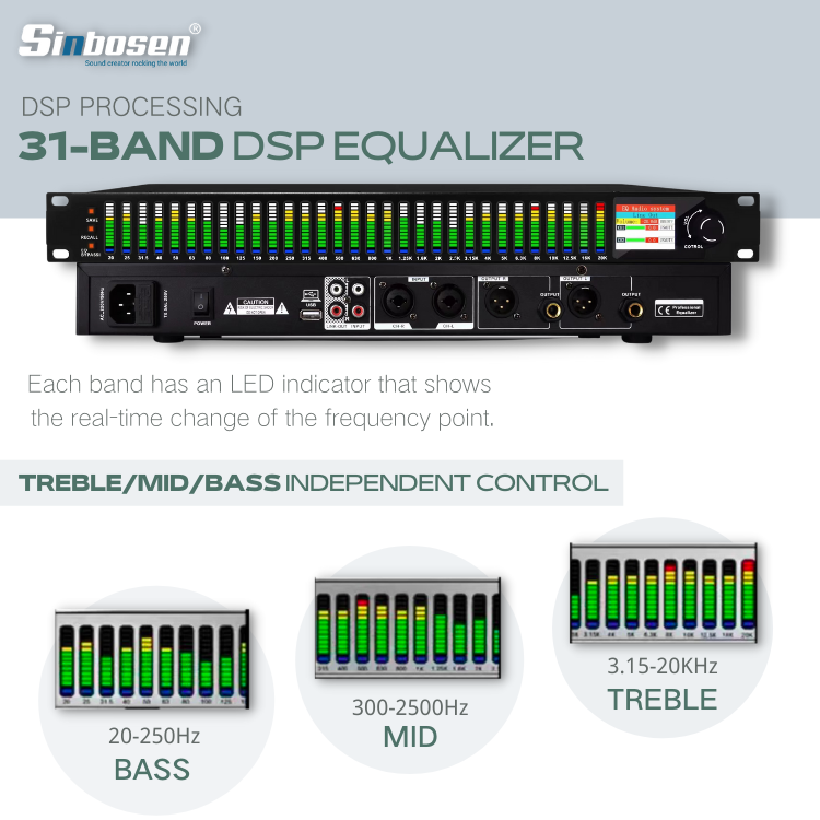 EQ-231W Ecualizador Pa Pro Audio 31 Bandas Stereo - Audiocustom