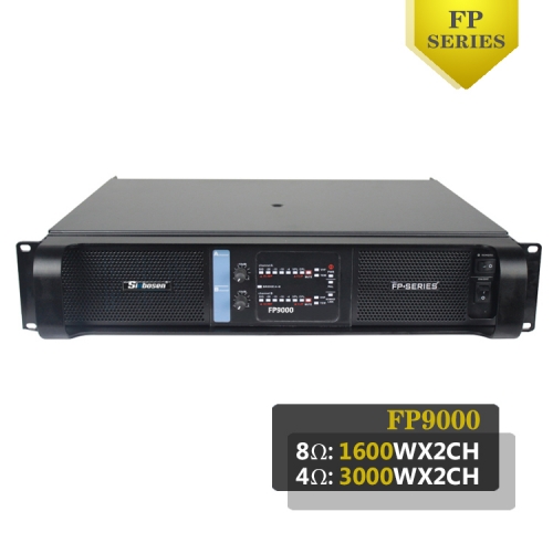 Sinbosen FP9000 amplificador de 2 canales amplificador de karaoke de 4000 vatios de potencia para los mejores altavoces de matriz de línea estéreo