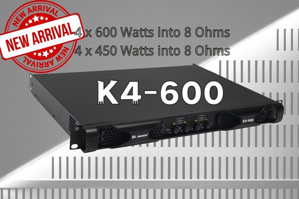 Amplificador de 4 canales clase d 1u 600w K4-600 en lo nuevo!