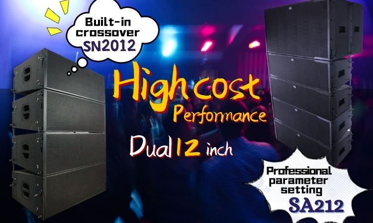 The difference between SA212 and SN2010 dual 12-inch line array speakers?