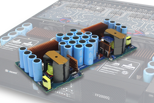 What are the filtering components in the amplifier?