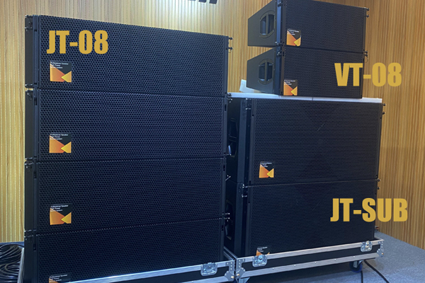 Como distinguir os alto-falantes de line array JT-08, VT-08, YT-08?