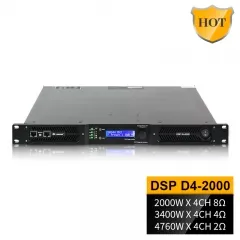 D4-2000 DSP 4 Channel Digital D Amp Professional Audio Amplifier