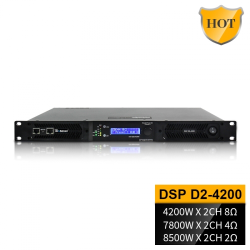 Amplificador digital de 2 canais D2-4200 DSP para subwoofer