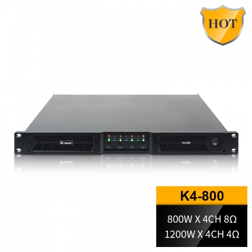 Sinbosen K4-800 1U 4-Kanal-Digital-Leistungsverstärker Klasse D 800W Amp