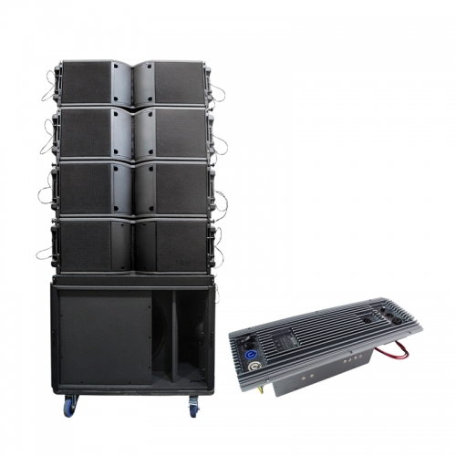 Matriz de linha dupla KA208 de 8 polegadas + subwoofer ativo de graves de 18 polegadas