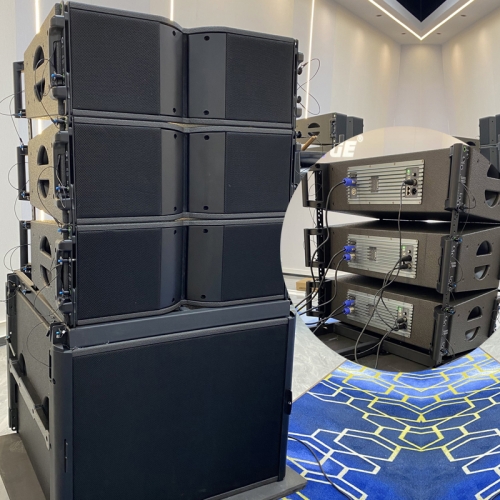 Line Array ativo portátil KA210 alto-falante duplo alimentado de 10 polegadas