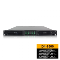 D4-1500 Melhor Amplificador Digital de Matriz Linear Classe d Dj GaN