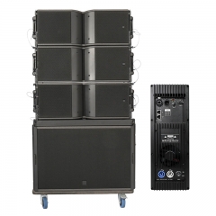 Line Array ativo portátil KA210 alto-falante duplo alimentado de 10 polegadas