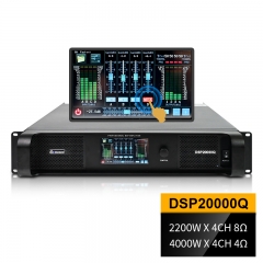 Amplificador de classe Touch Screen Subwoofer 4000W Dj DSP TD para concerto