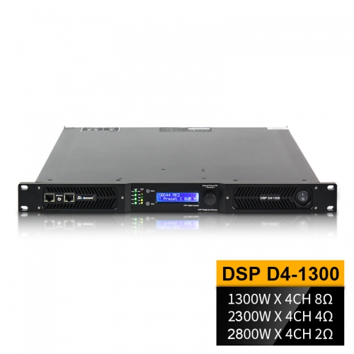 D4-1300 DSP Amplificador de potencia compacto y multifuncional Line Array Clase D