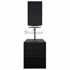 Pa system 12 inch sound audio loudspeaker 15 inch subwoofer set