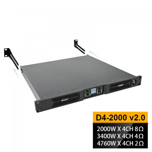 2000 Watt Live Stereo Professional Pa Amplifier 1U Digital