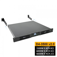 4CH RMS 3500W Pro Audio Class D Temperature Display Amplifier
