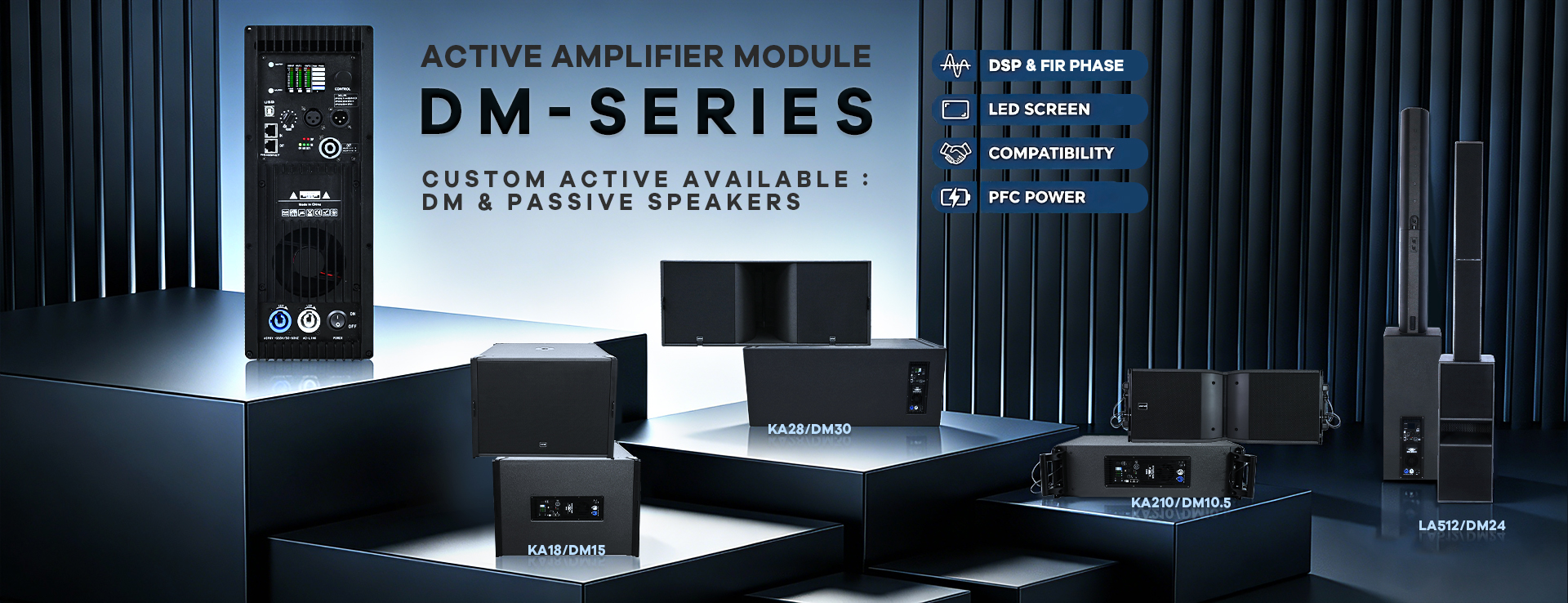 Active Speaker System with Powered Amplifier Module