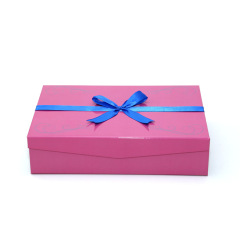 Rectangular Gift Box Manufacturers, Pink Gift Box With Ribbon