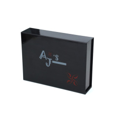 Matte Black Cardboard Magnetic Folding Boxes With Logo