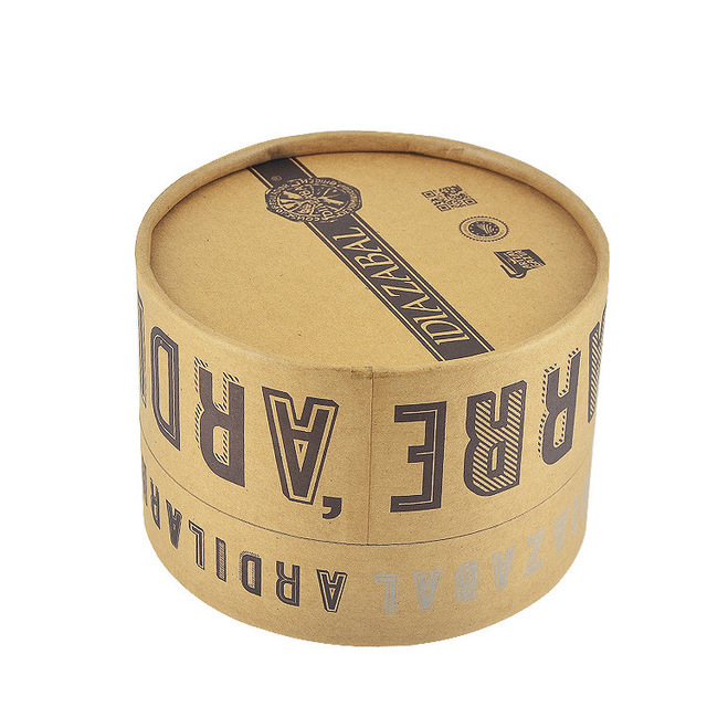 Recycled Kraft Round Box Gift Paper Box