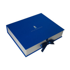 Wholesale Blue Ribbon Closure Paper Box