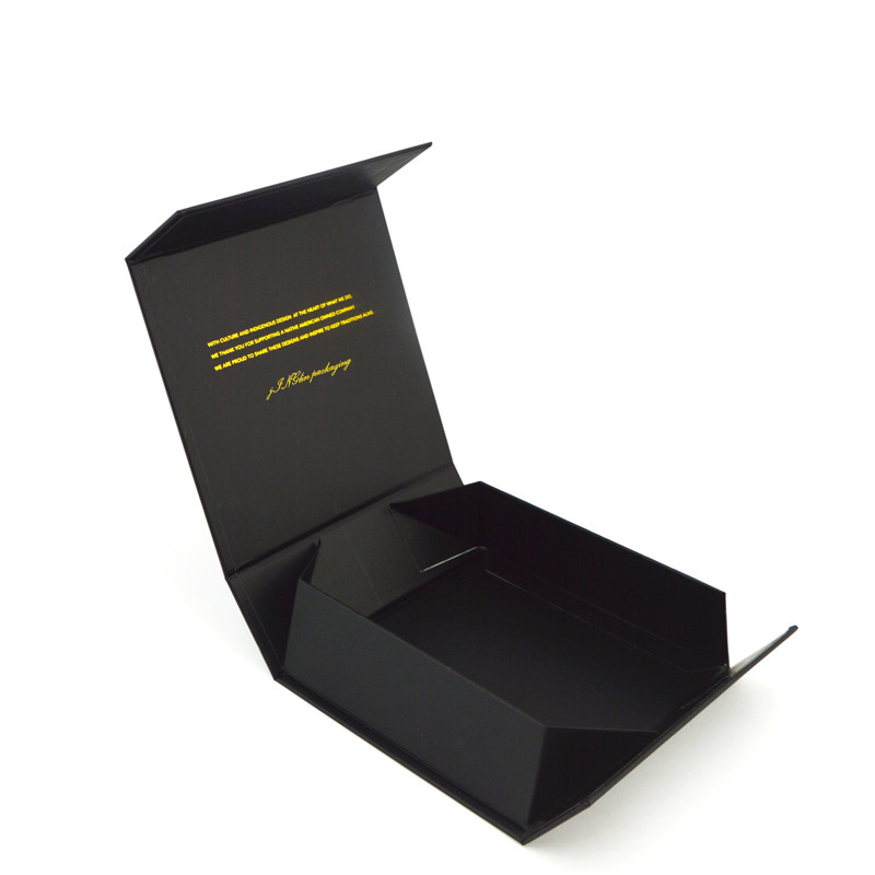 Custom Matte Black Magnetic Flap Lid Boxes