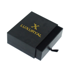 Custom Matt Black Drawer Packaging Cardboard Box